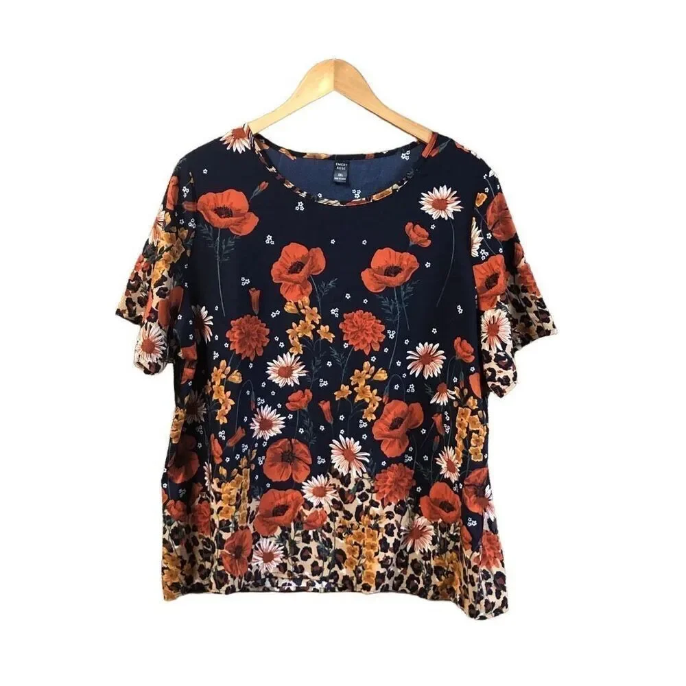 Emery Rose XXL (2XL) Bold Pattern Flower Shell - Picture 1 of 5